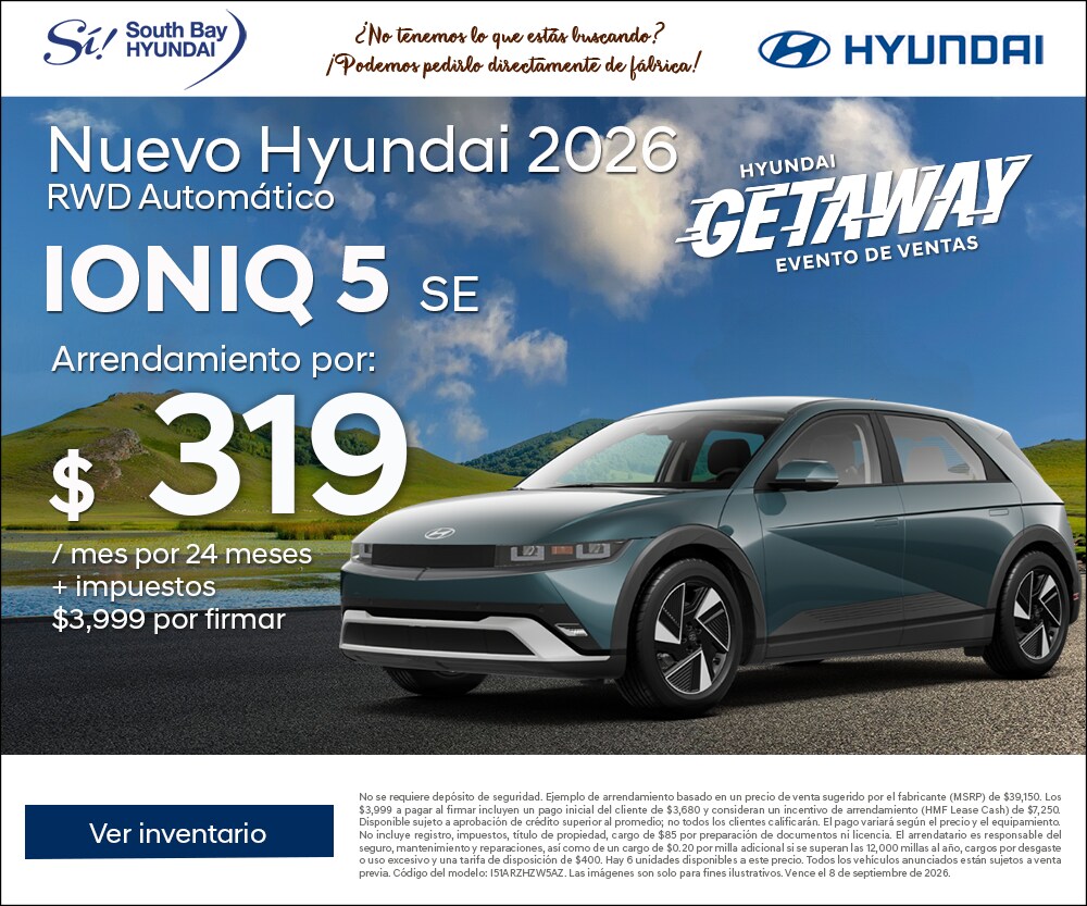Ofertas en Hyundai Ioniq 5. Equipo Sí en South Bay Hyundai. Hablamos tu idioma