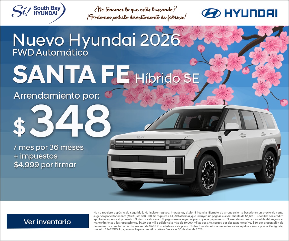 Ofertas en Hyundai Santa Fe Hybrid. Equipo Sí en South Bay Hyundai. Hablamos tu idioma