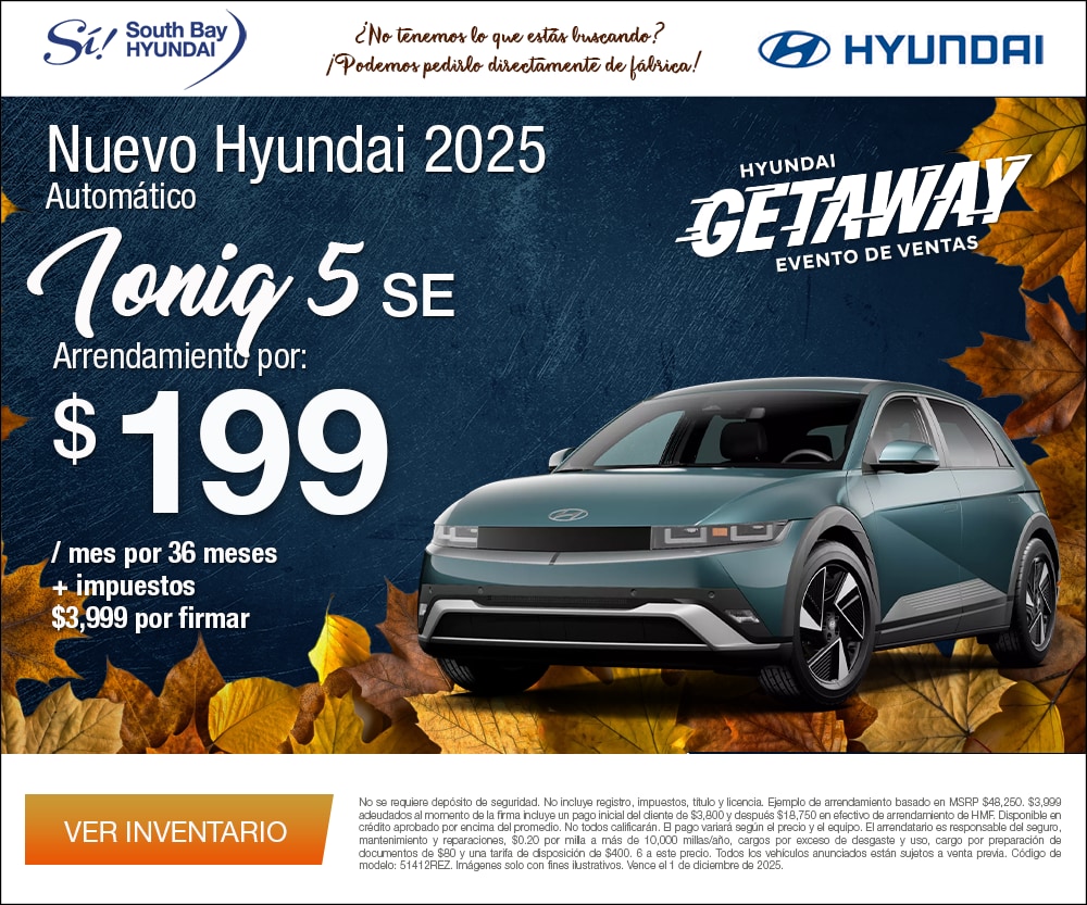 Ofertas en Hyundai Ioniq 5. Equipo Sí en South Bay Hyundai. Hablamos tu idioma