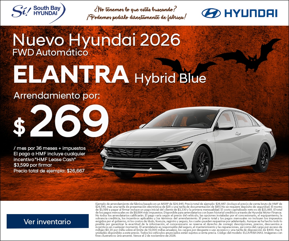 Ofertas en Hyundai Elantra. Equipo Sí en South Bay Hyundai. Hablamos tu idioma
