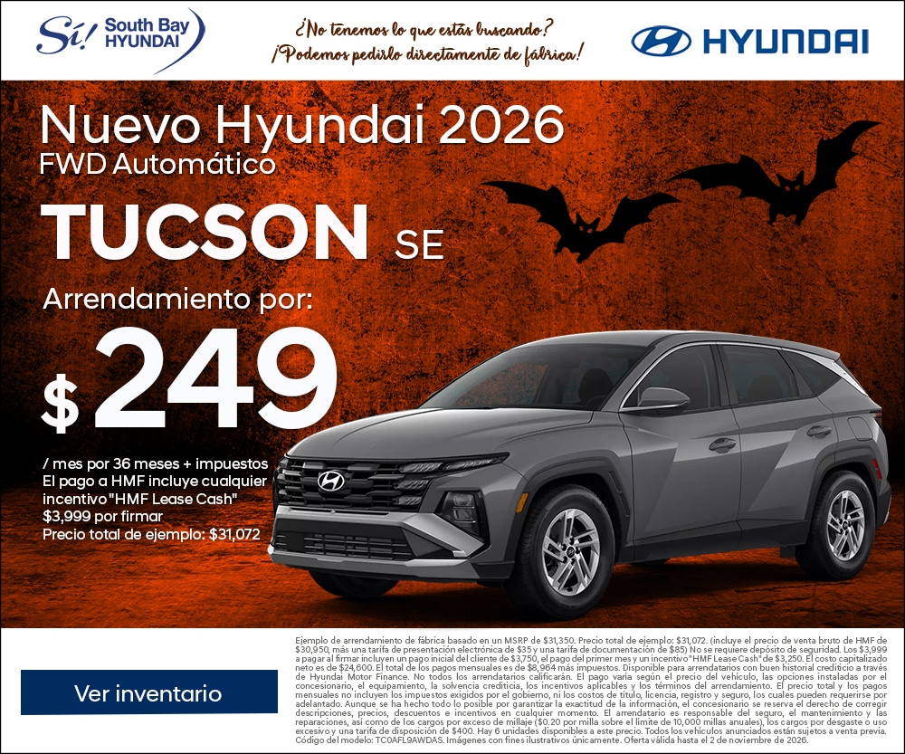 Ofertas en Hyundai Tucson. Equipo Sí en South Bay Hyundai. Hablamos tu idioma