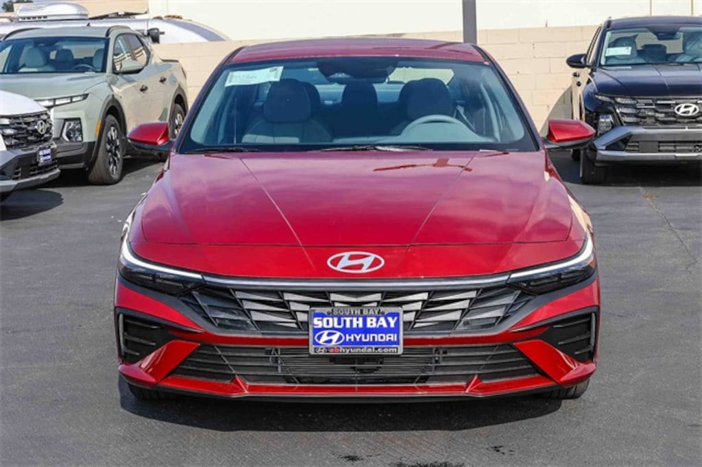 New 2026 Hyundai Elantra Hybrid Blue Sedan