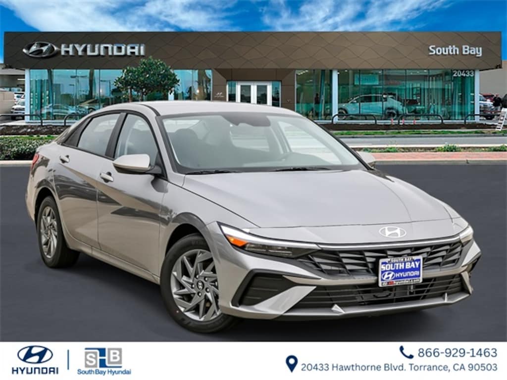 New 2026 Hyundai Elantra Hybrid Blue Sedan