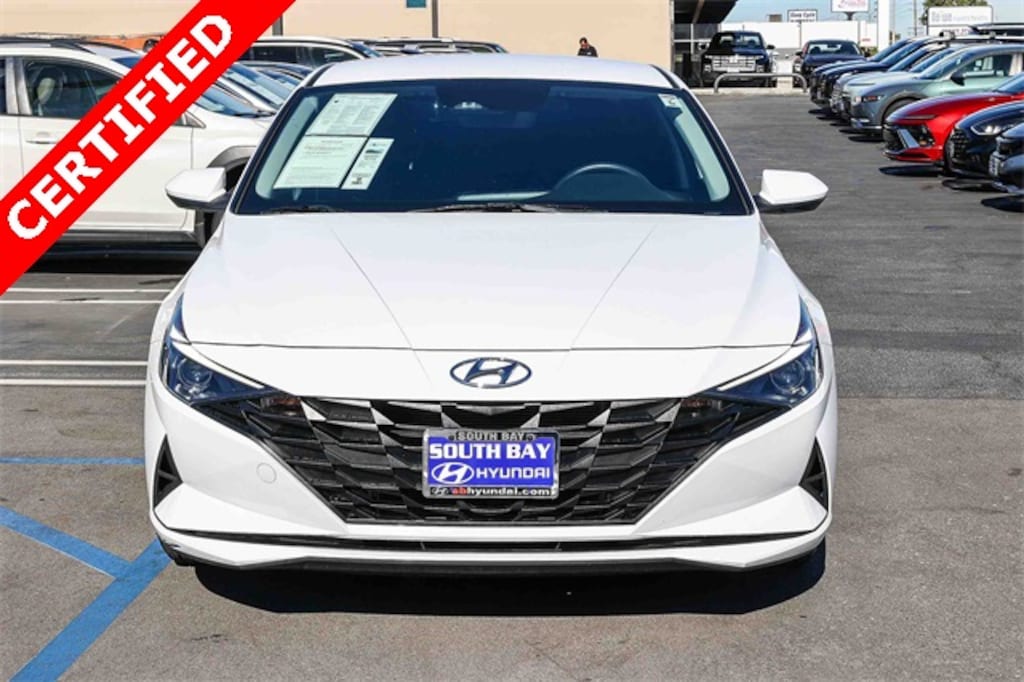 Certified 2023 Hyundai Elantra HEV Blue Sedan