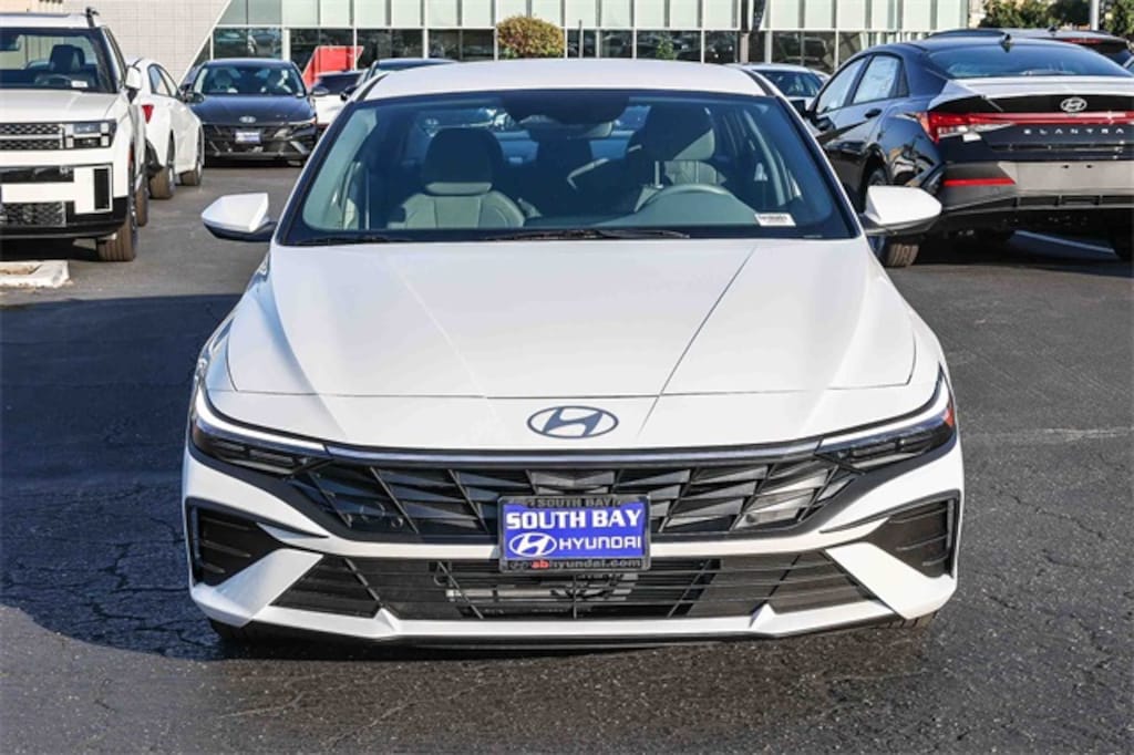 New 2026 Hyundai Elantra Hybrid Blue Sedan