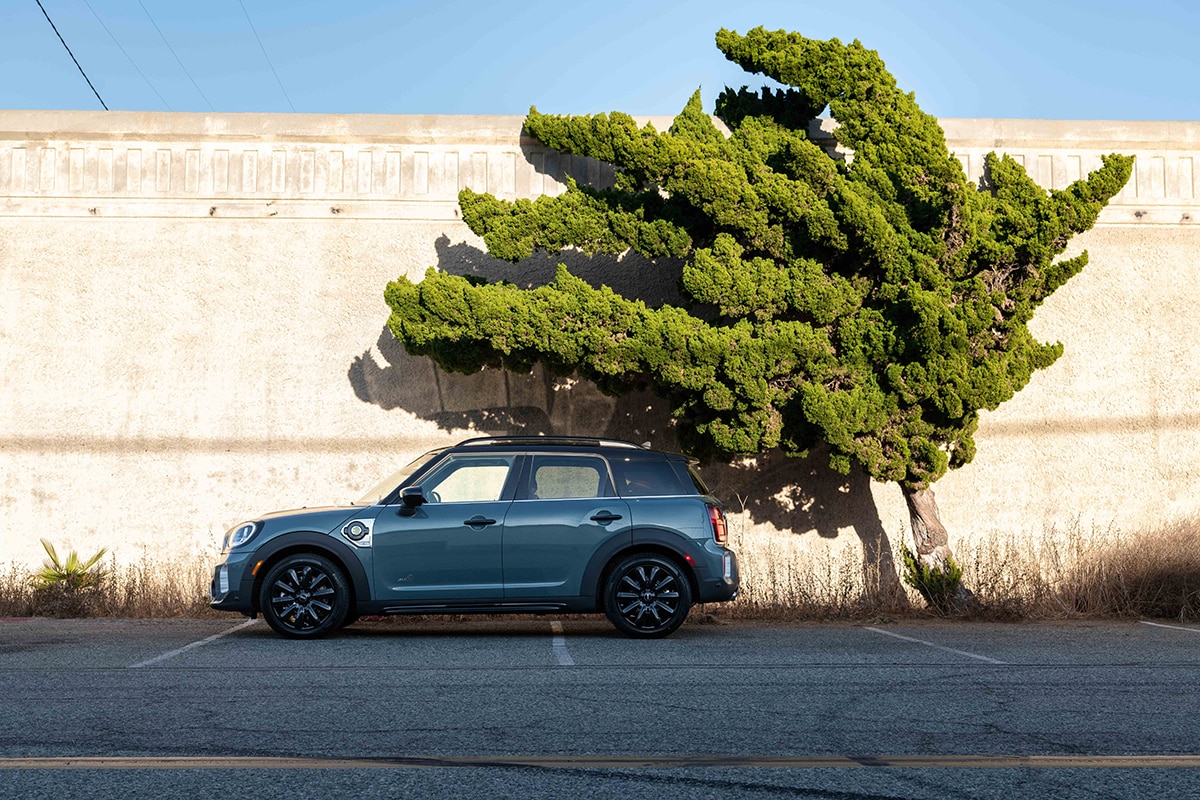 Sunbit Service Financing at South Bay MINI 2021 MINI Countryman parked near a tree under a highway.