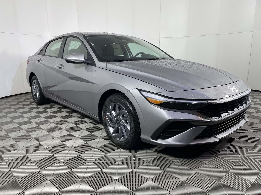 New 2026 Hyundai Elantra Hybrid Blue Sedan