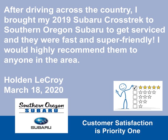 Southern Oregon Subaru Customer Testimonials