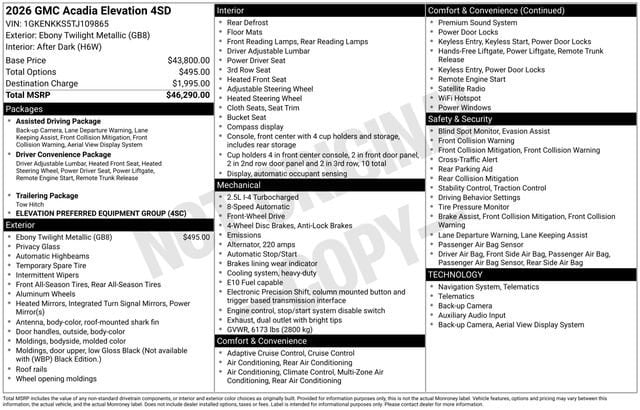 2026 GMC Acadia Elevation - Photo 48