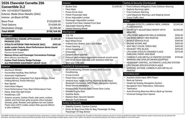 2026 Chevrolet Corvette 2LZ - Photo 45
