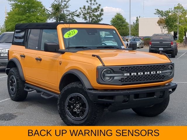 Used 2021 Ford Bronco 4-Door Badlands with VIN 1FMEE5DH8MLA62136 for sale in Southern Pines, NC