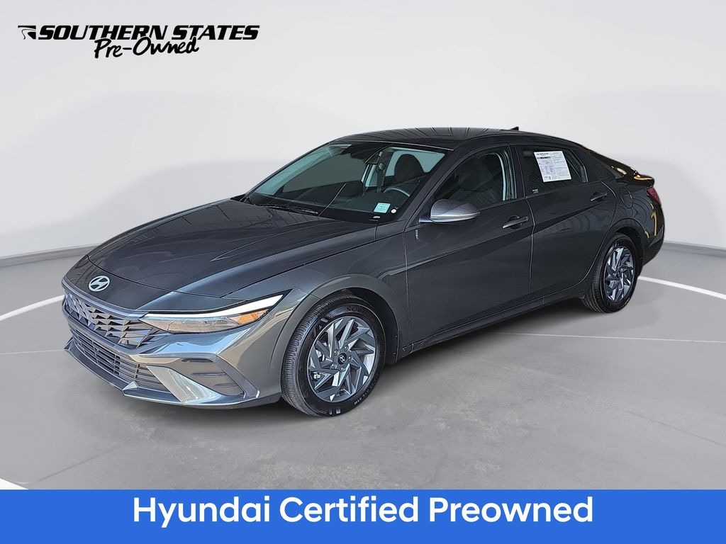 Used 2025 Hyundai Elantra Hybrid Blue Sedan
