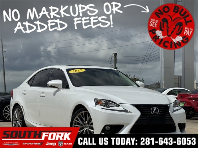 Used 2015 Lexus IS 250 with VIN JTHBF1D29F5073323 for sale in Manvel, TX