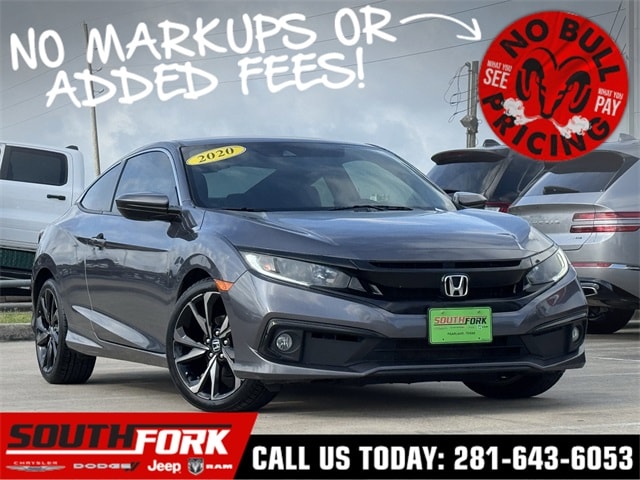 Used 2020 Honda Civic Sport with VIN 2HGFC4B87LH300700 for sale in Manvel, TX