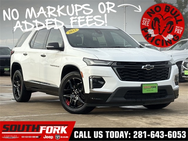 Used 2023 Chevrolet Traverse Premier with VIN 1GNEVKKW1PJ134824 for sale in Manvel, TX
