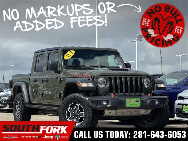 Used 2022 Jeep Gladiator Mojave with VIN 1C6JJTEG8NL142800 for sale in Manvel, TX