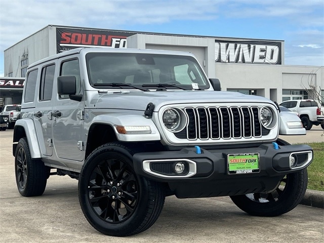 Used 2024 Jeep Wrangler 4xe Sahara 4XE with VIN 1C4RJXP6XRW153826 for sale in Manvel, TX