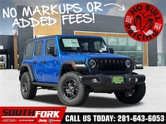 Used 2025 Jeep Wrangler 4-DOOR WILLYS Sport Utility For Sale near Houston, TX