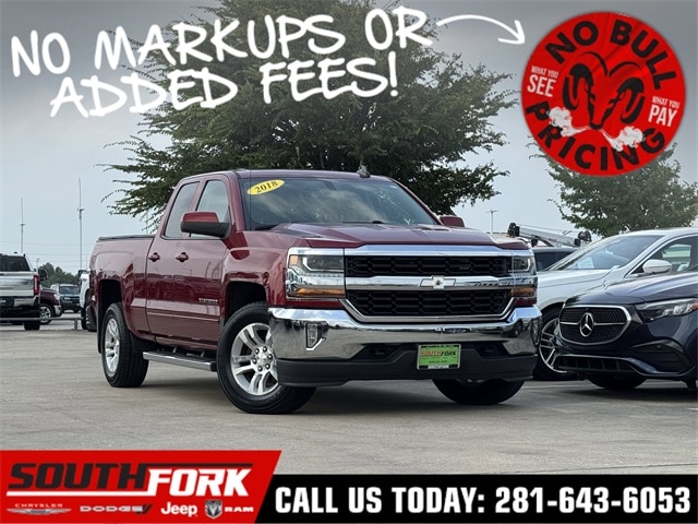 Used 2018 Chevrolet Silverado 1500 LT with VIN 1GCVKREC1JZ185096 for sale in Manvel, TX