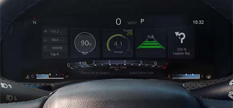 available 10 25-inch digital cluster display