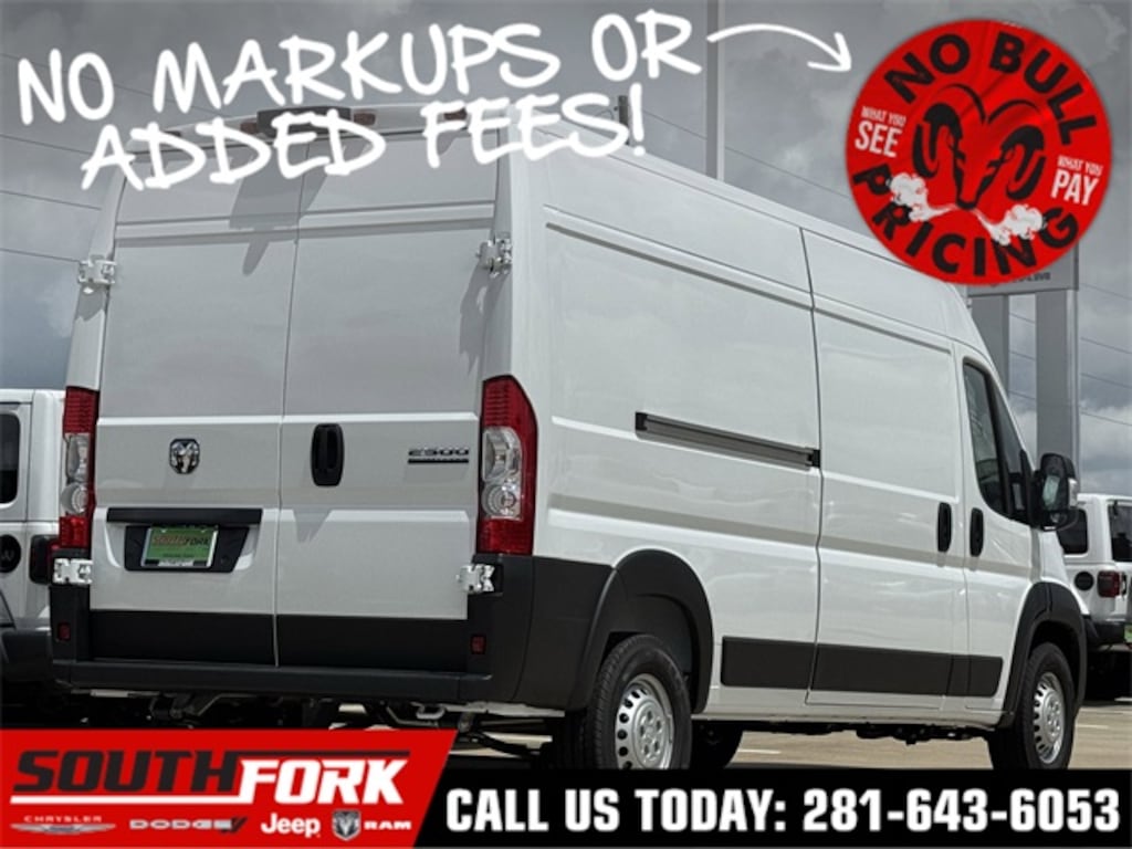 New 2025 Ram ProMaster 2500 PROMASTER 2500 TRADESMAN CARGO VAN HIGH ROOF 159' Cargo Van