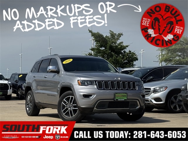 Used 2020 Jeep Grand Cherokee Limited with VIN 1C4RJEBG8LC265862 for sale in Manvel, TX