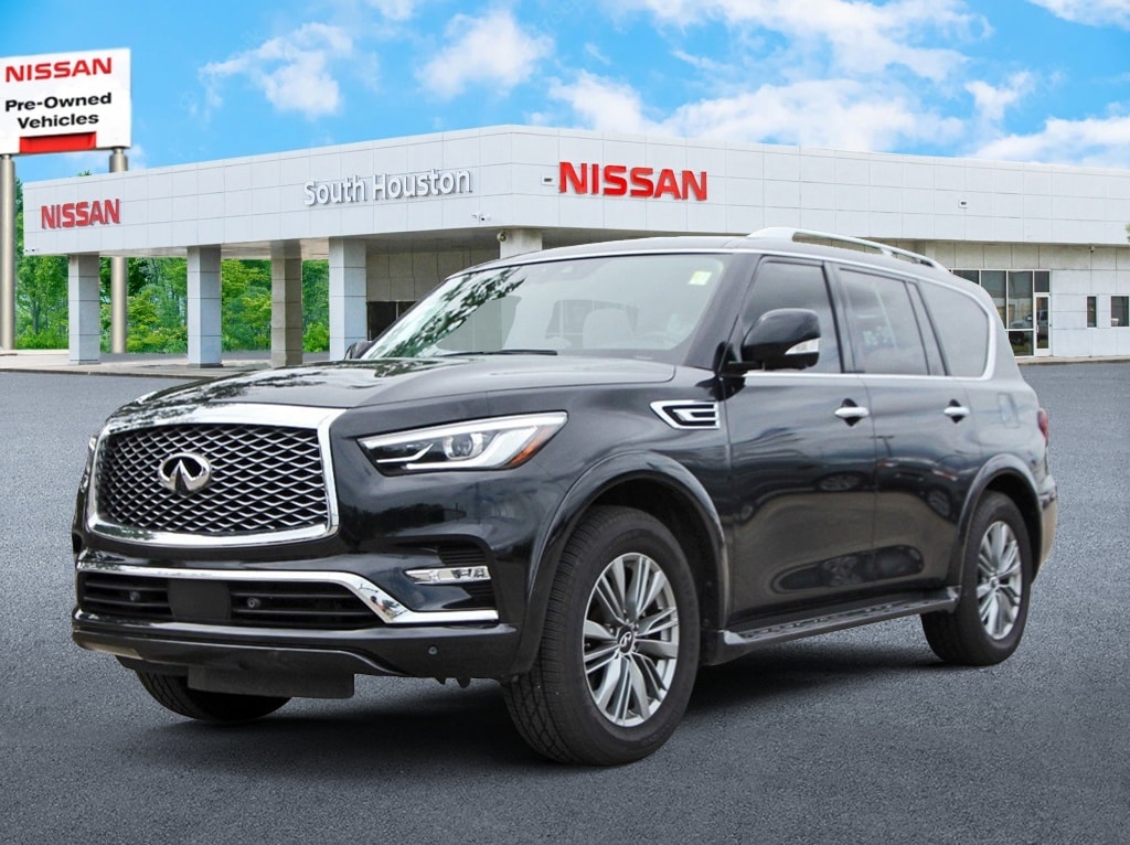 Certified 2022 INFINITI QX80 PREMIUM SELECT 4WD with VIN JN8AZ2AE9N9292982 for sale in Houston, TX