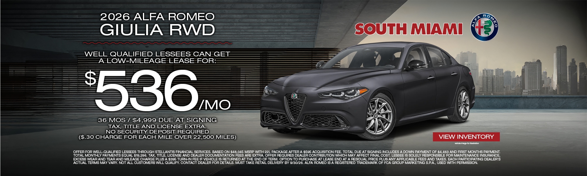 2026 Alfa Romeo Giulia RWD $536