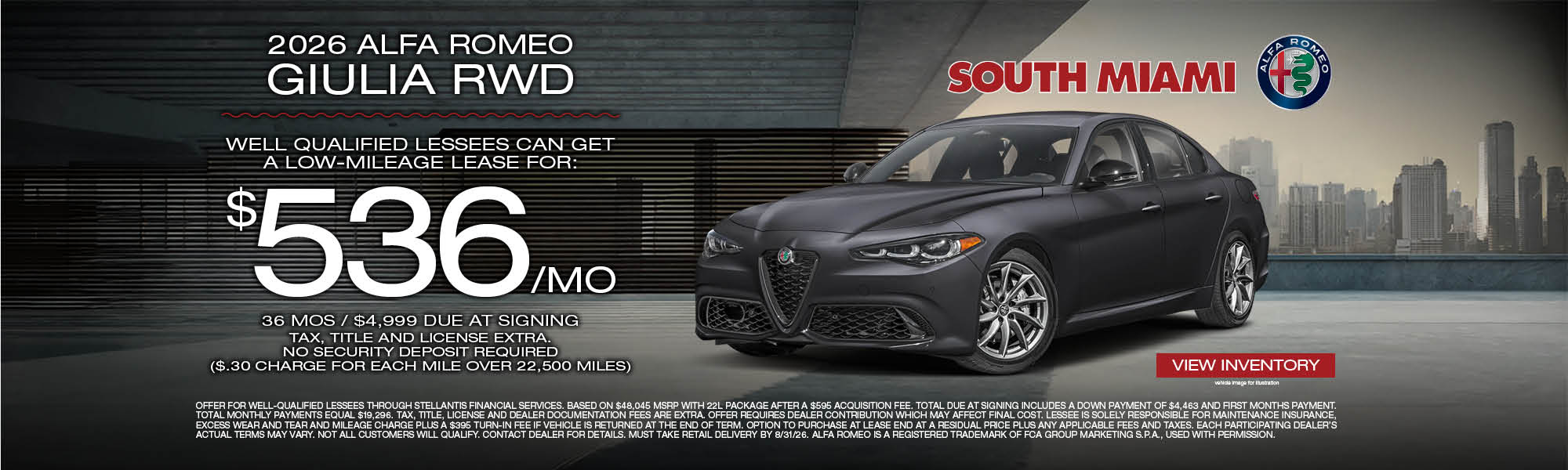 2026 Alfa Romeo Giulia RWD $536