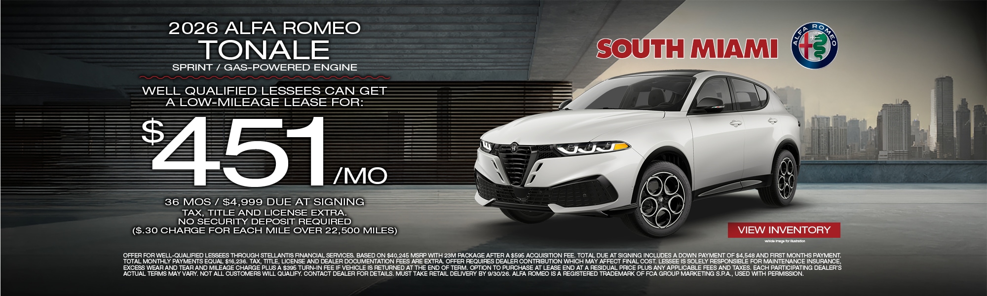 2026 Alfa Romeo Tonale $451