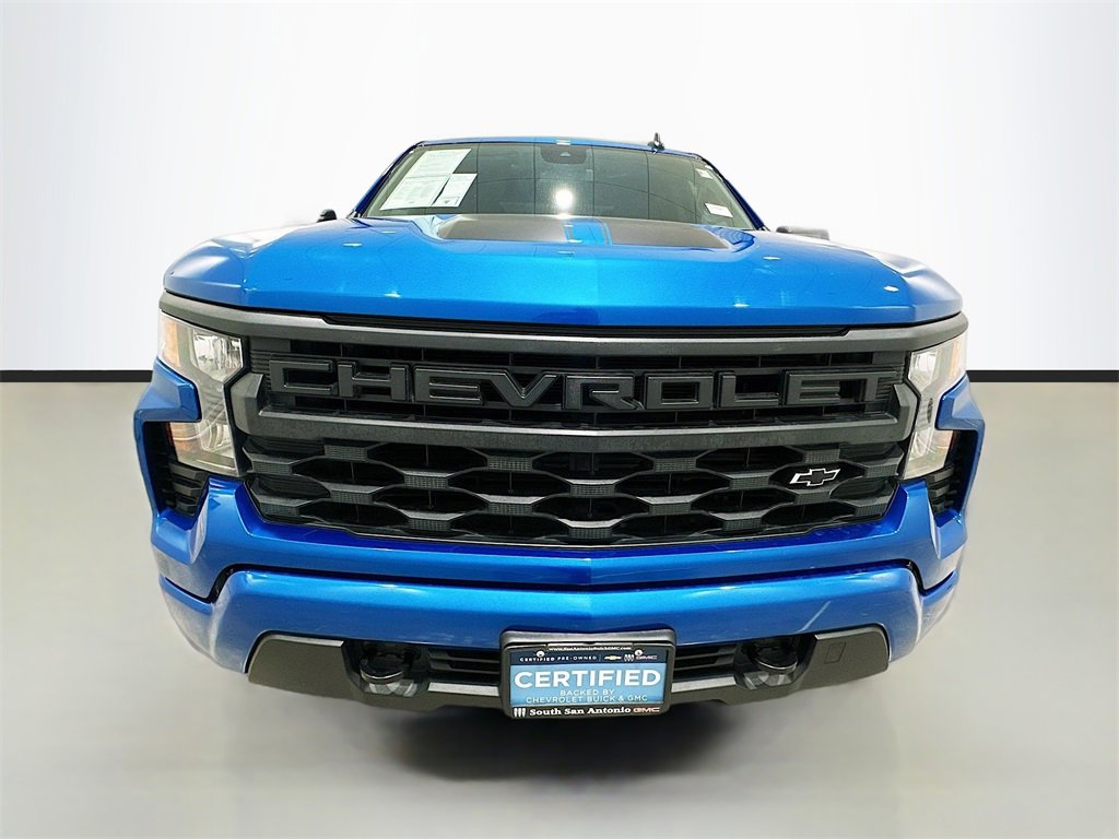 Used 2023 Chevrolet Silverado 1500 Custom with VIN 1GCPABEK9PZ110505 for sale in San Antonio, TX