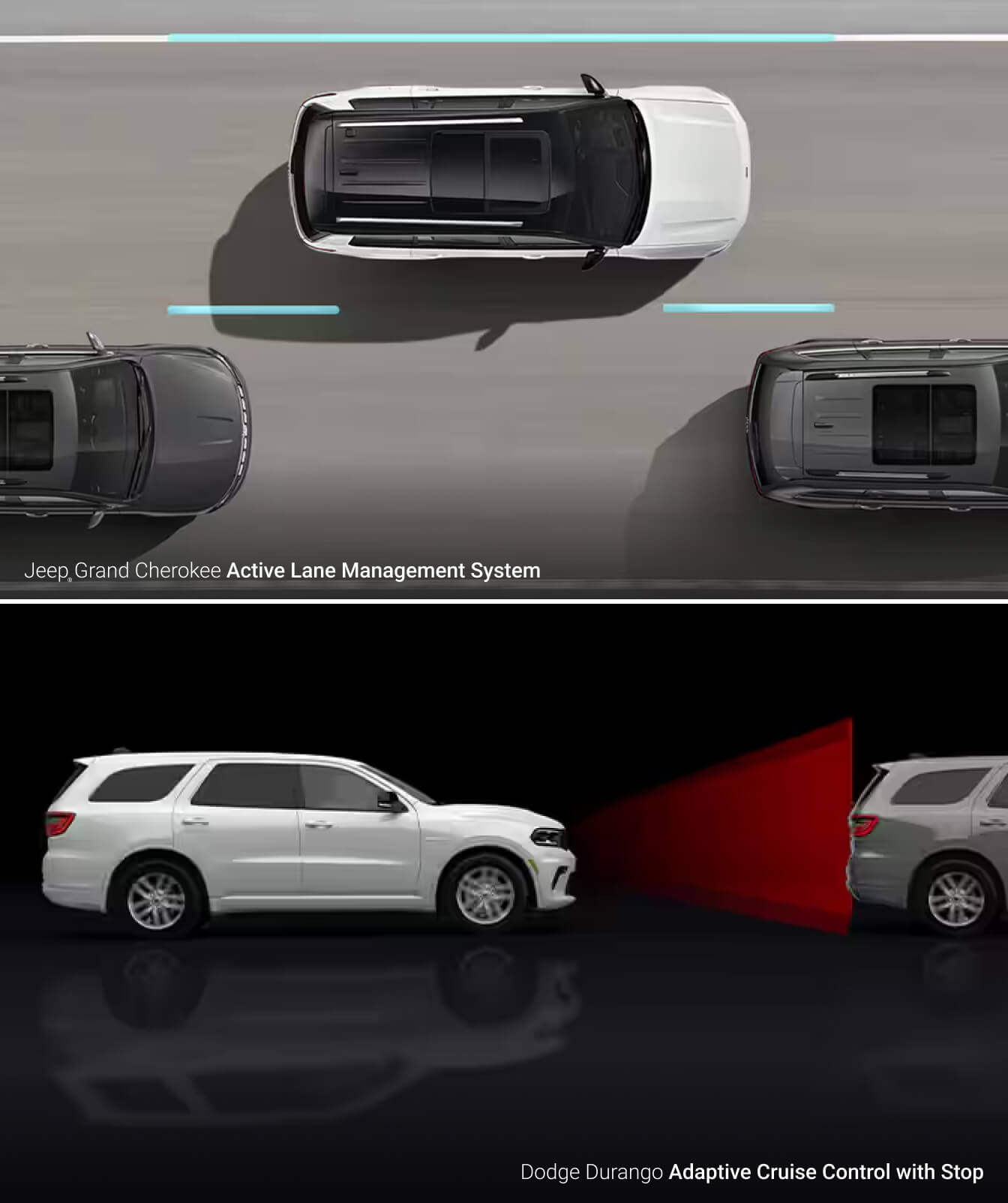 Dodge Durango vs. Jeep Grand Cherokee L Safety & Driver Assistance