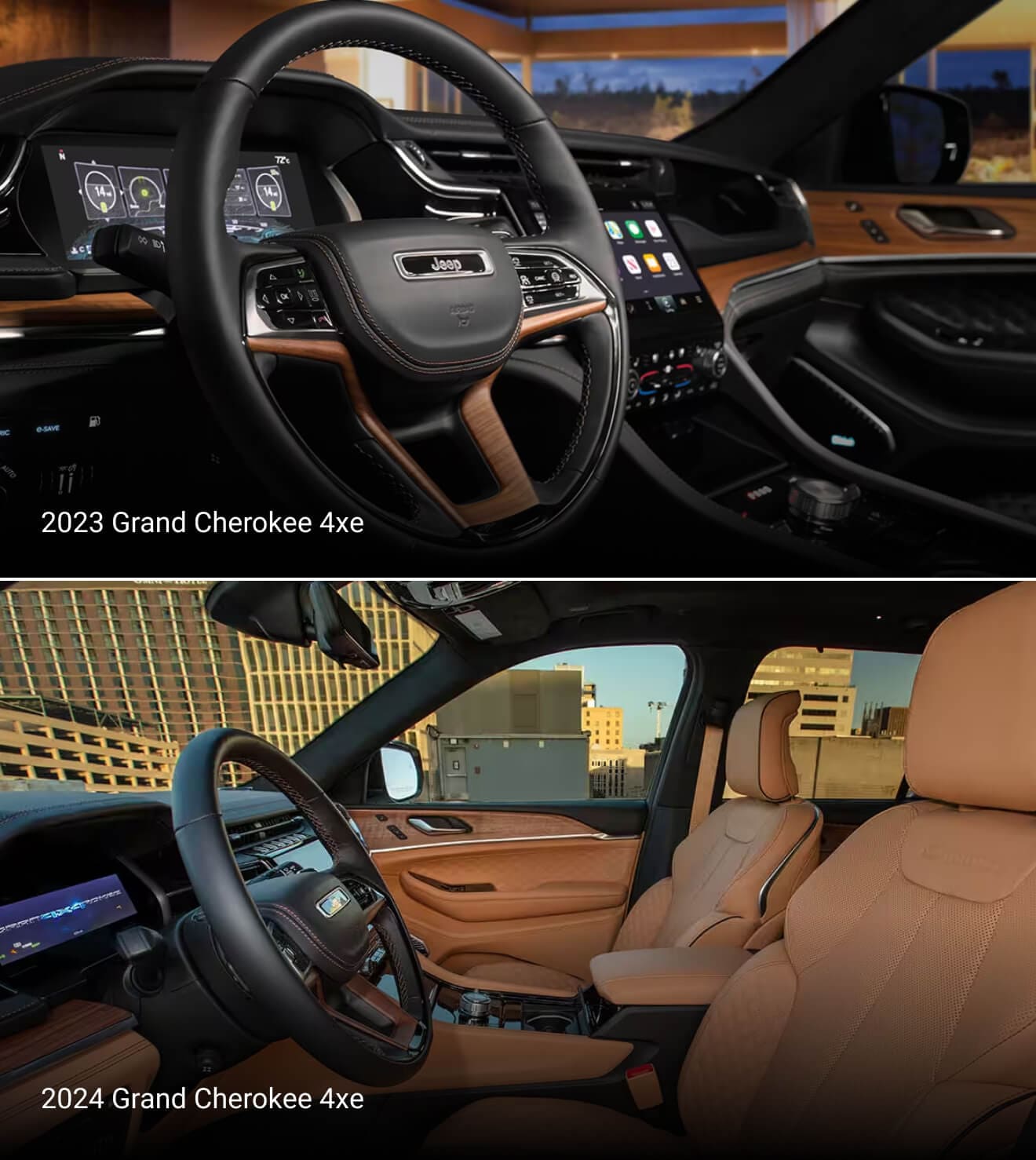 2023 vs. 2024 Jeep Grand Cherokee 4xe Interior