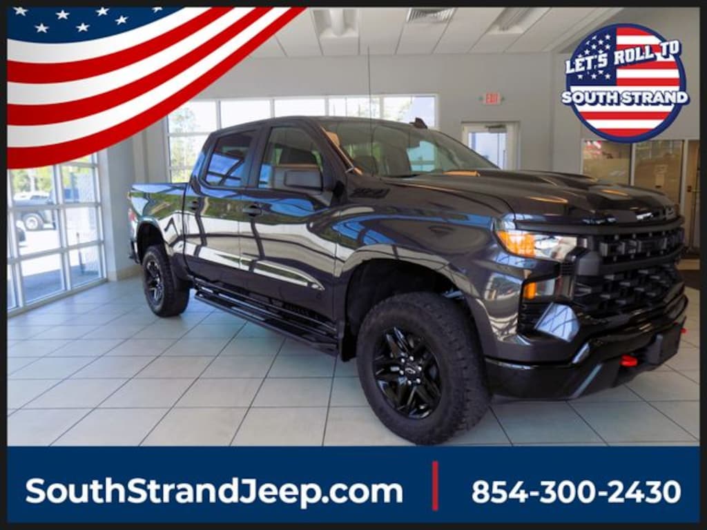 Certified 2023 Chevrolet Silverado 1500 Custom Trail Boss Truck Crew Cab