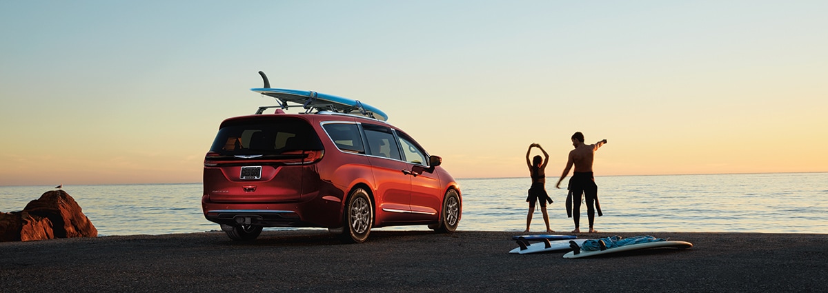 Chrysler Pacifica at the beach