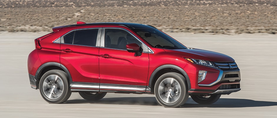 2018 Mitsubishi Eclipse Cross driving in a desert