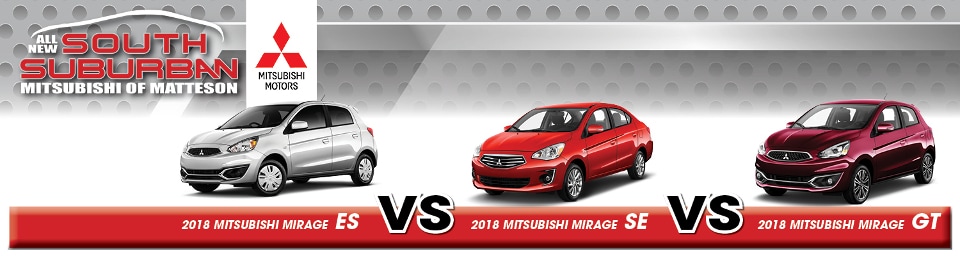 2018 Mitsubishi Mirage ES vs. SE vs. GT