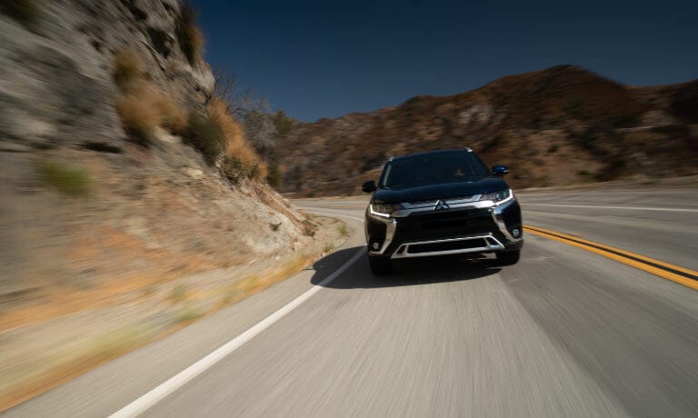 2019 Mitsubishi Outlander driving front exterior view
