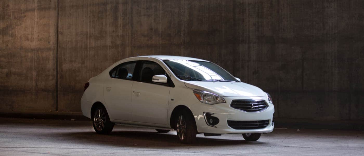 2020 Mitsubishi Mirage G4 parked outside in a garage