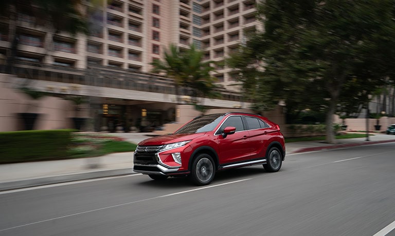 2019 Mitsubishi Eclipse Cross drivng by hill