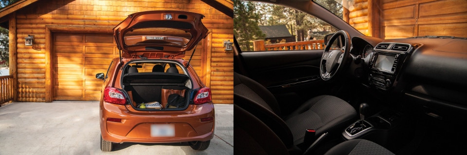 2019 Mitsubishi Mirage cargo and seating
