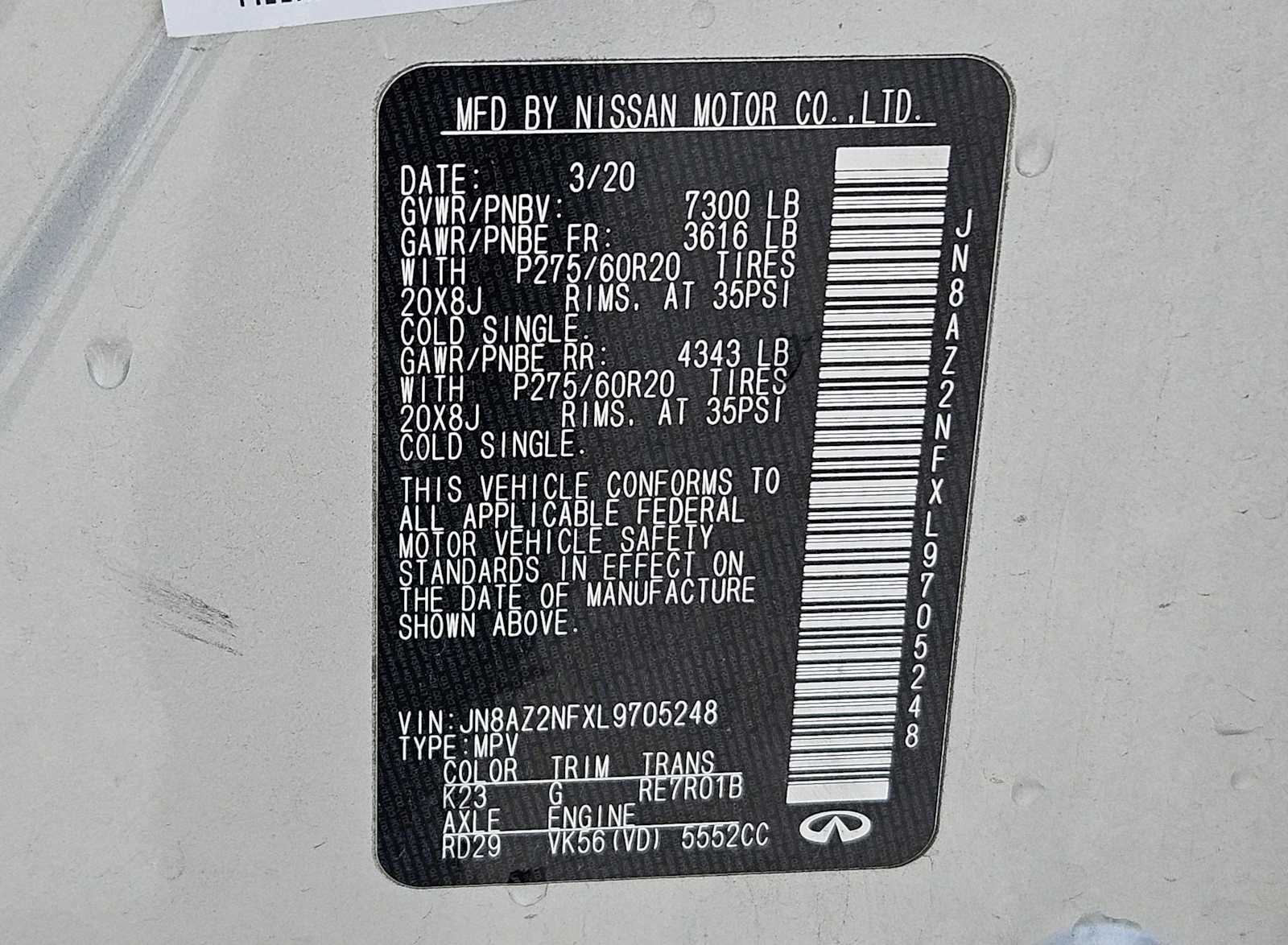 Thumbnail: 2020 INFINITI QX80 - 23