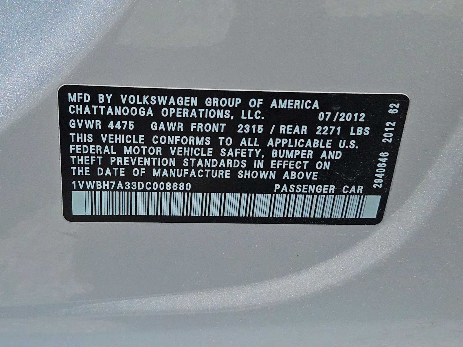 Thumbnail: 2013 Volkswagen Passat - 22