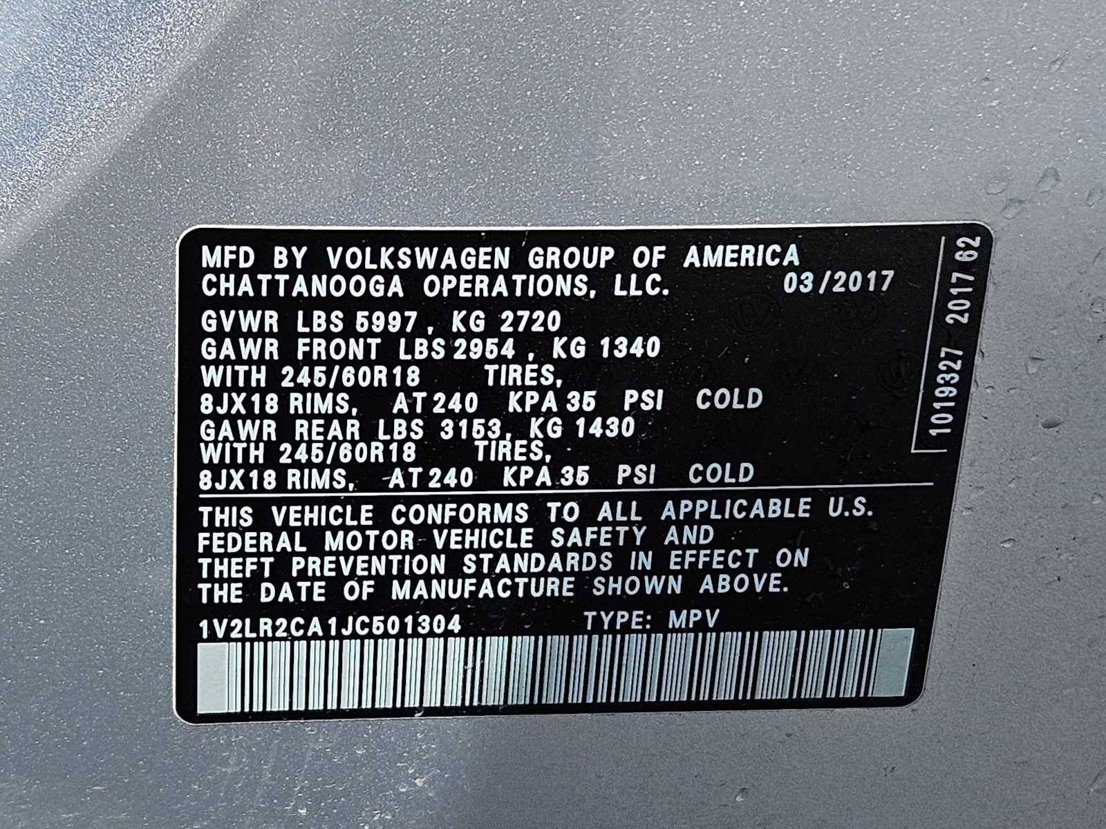 2018 Volkswagen Atlas SE 22