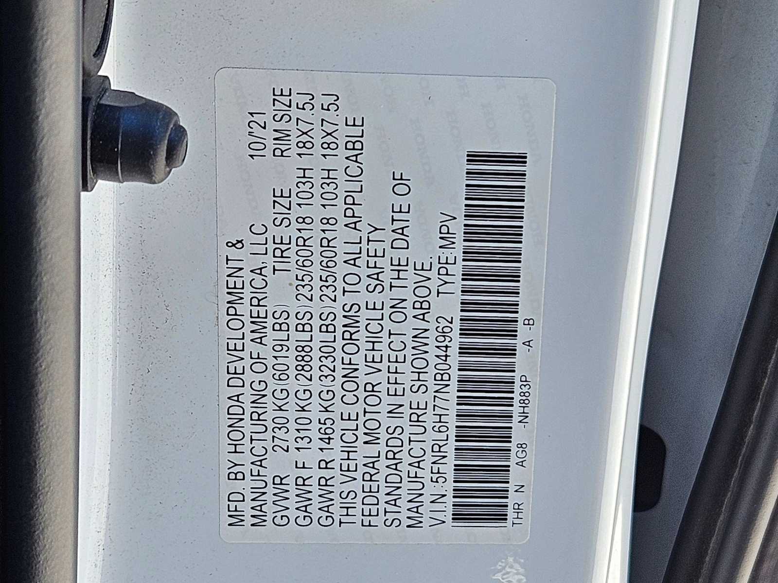 Thumbnail: 2022 Honda Odyssey - 22