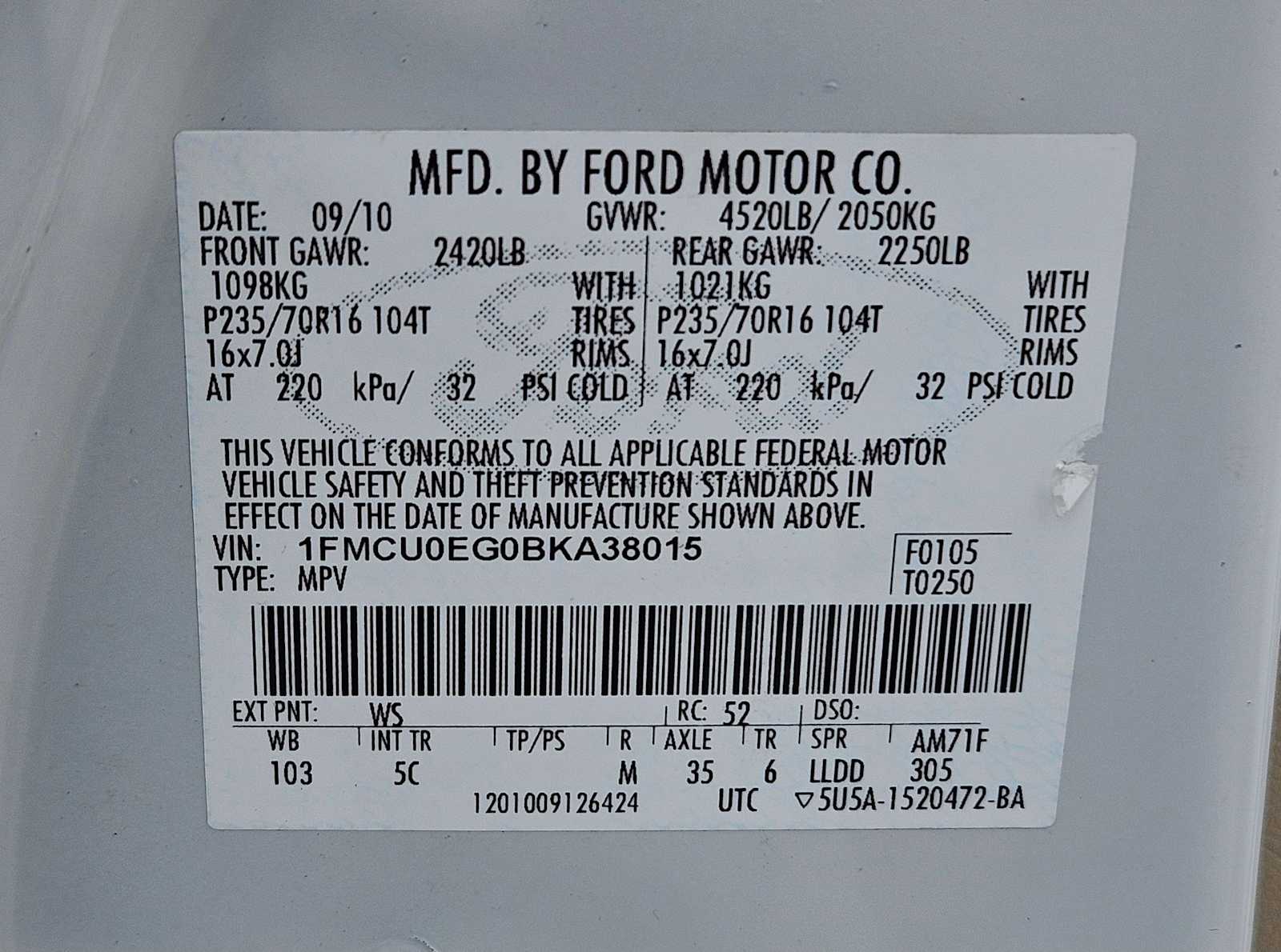 Thumbnail: 2011 Ford Escape - 23