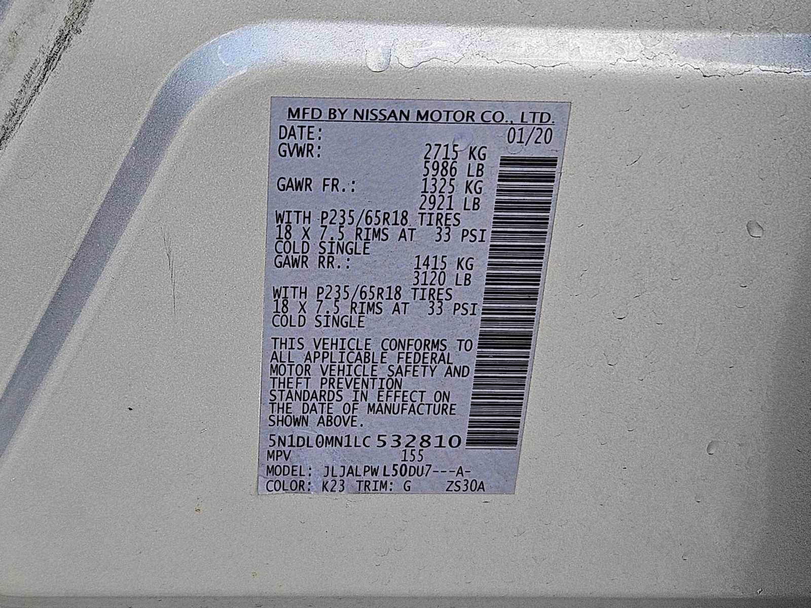 Thumbnail: 2020 INFINITI QX60 - 23