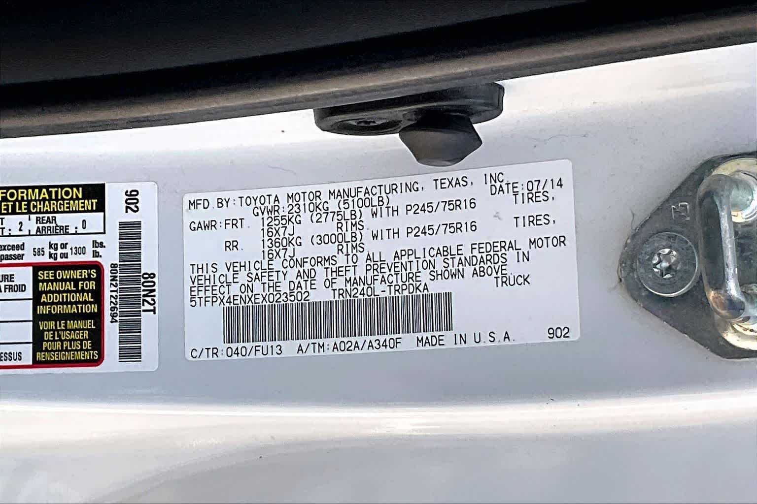 Thumbnail: 2014 Toyota Tacoma - 17