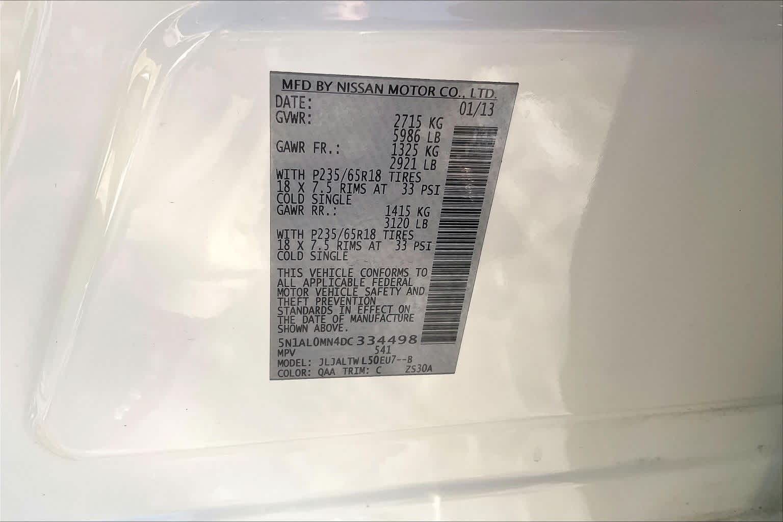 Thumbnail: 2013 INFINITI JX35 - 20