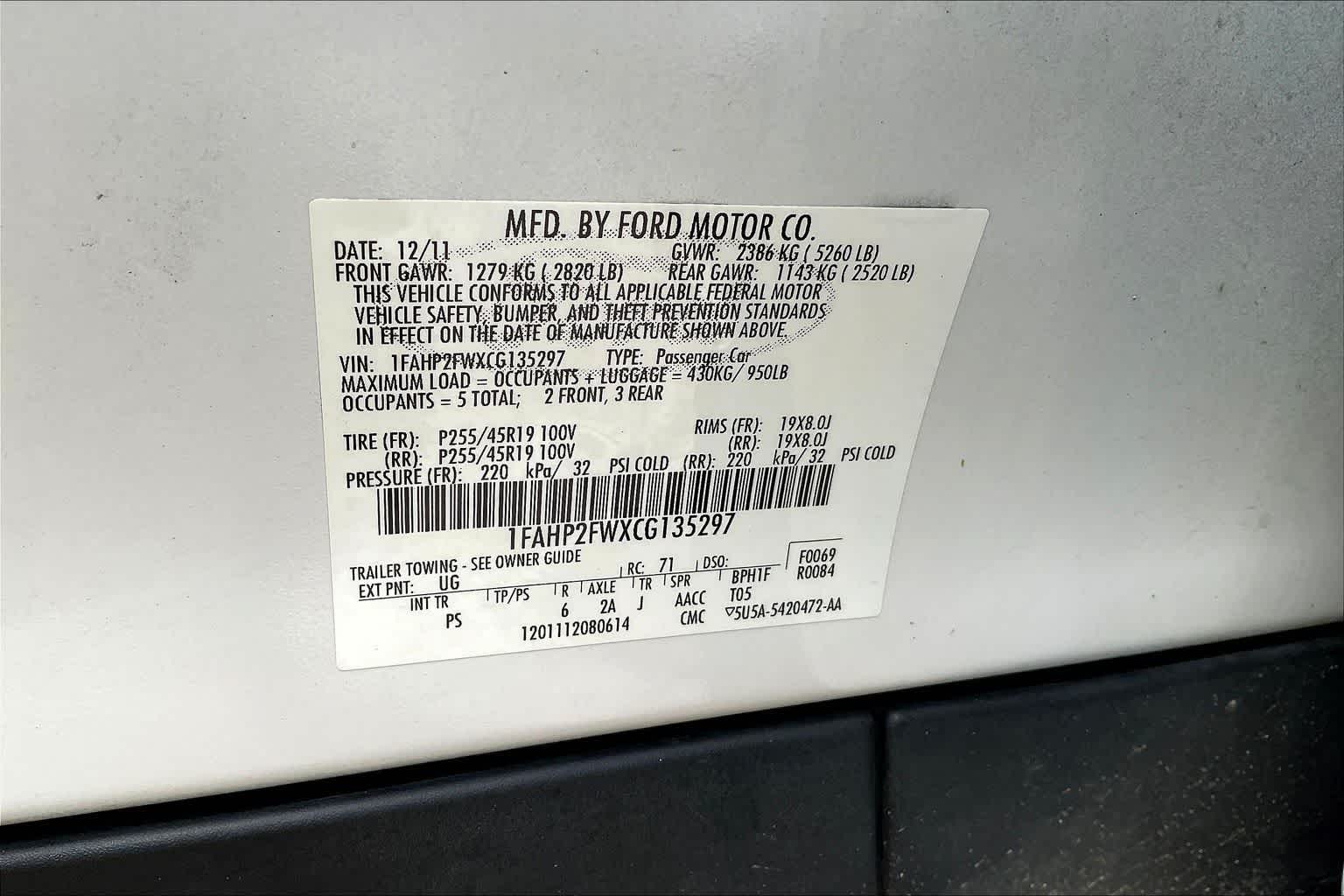 Thumbnail: 2012 Ford Taurus - 20